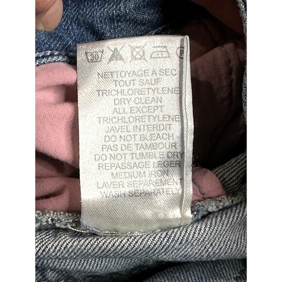 Balmain Paris Moto Skinny Jeans Womens Size 40 Blue Distressed Zip Details - Picture 10 of 15